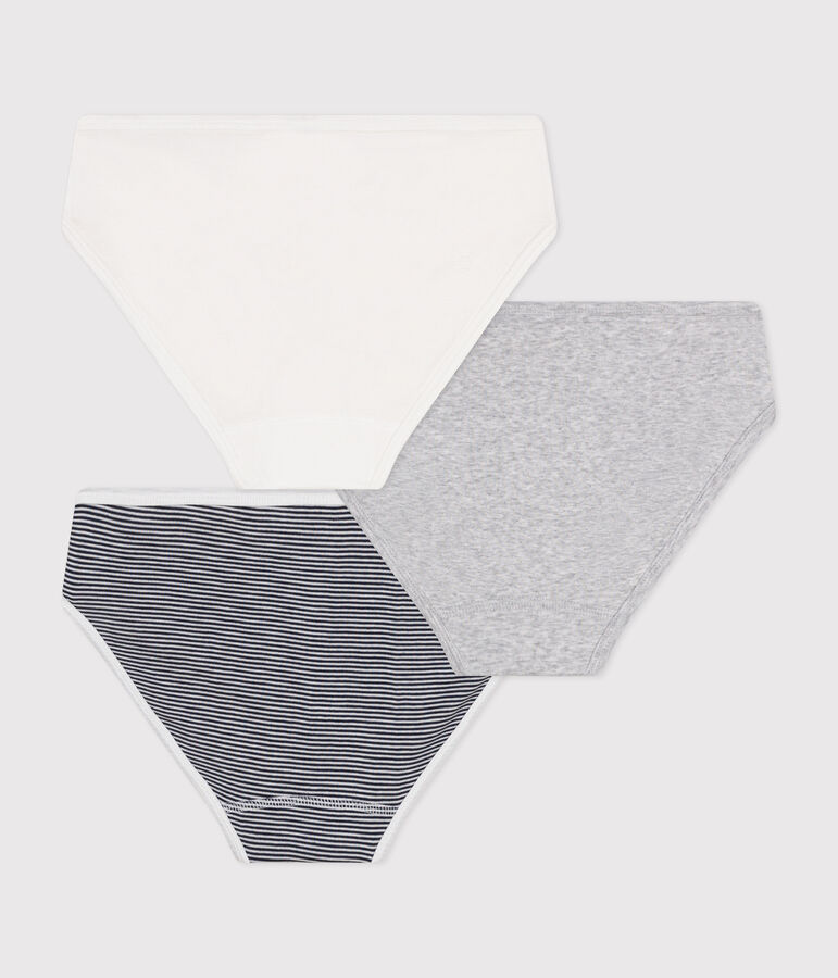 Juego de 3 braguitas de mujer de algod&oacute;n multicolor