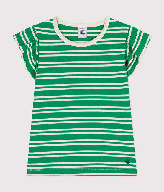 Camiseta de punto ligero a rayas para niña PRADO/ AVALANCHE