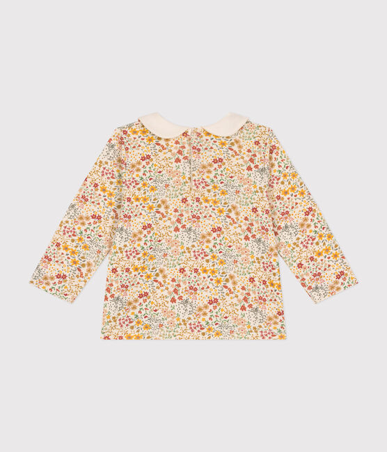 Blusa de algodón con cuello para bebé blanco AVALANCHE/ MULTICO