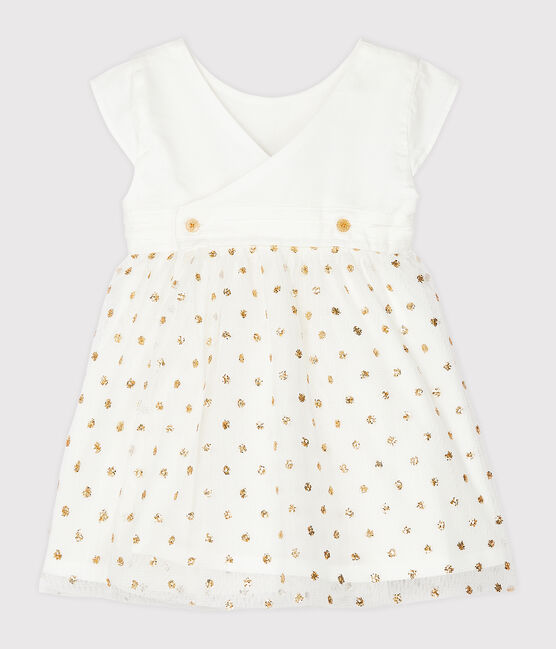 Vestido para bebé niña blanco MARSHMALLOW/amarillo OR