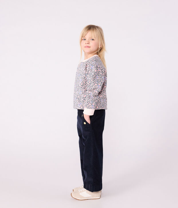 Sudadera infantil de algod&oacute;n con estampado rosa/multicolor