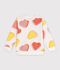 Sudadera infantil de algod&oacute;n con estampado de corazones blanco/multicolor