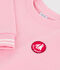 Sudadera infantil lisa de algod&oacute;n rosa