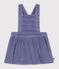 Vestido liso de pana sin mangas para beb&eacute; violeta