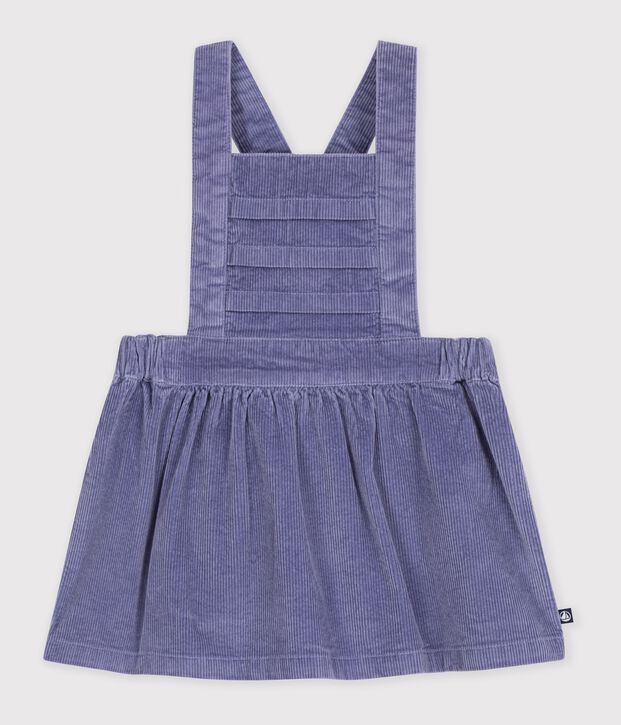 Vestido liso de pana sin mangas para beb&eacute; violeta