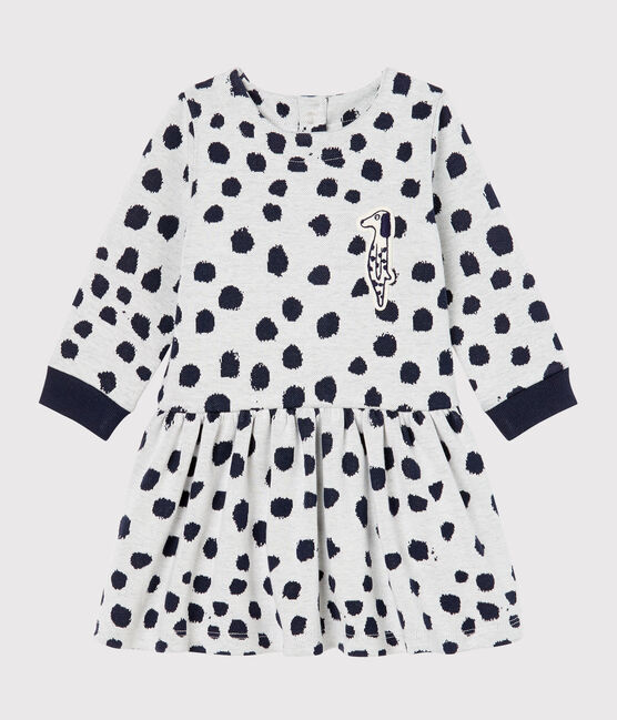 Vestido de manga larga Jean Jullien para bebé niña blanco MARSHMALLOW/ DOTTIES