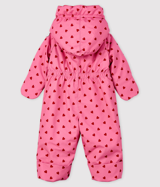 Mono de piloto para beb&eacute; ni&ntilde;a rosa/rojo