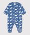 Sobrepijama polar con estampado de ballena para beb&eacute; azul/blanco