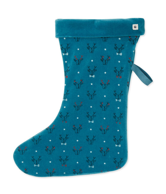 Calcetín de Navidad azul CONTES/blanco MULTICO