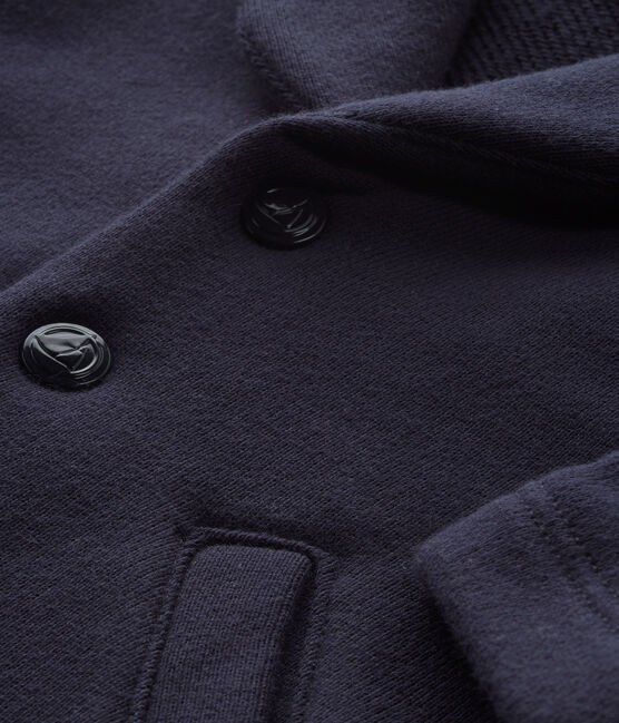 Chaqueta de muletón para bebé niño azul SMOKING