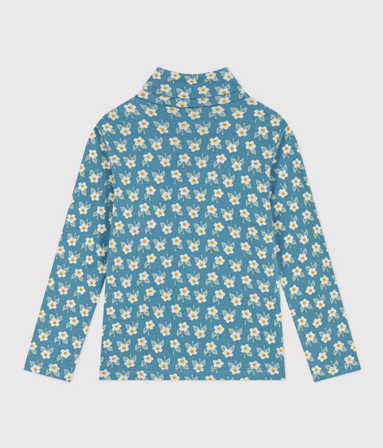 Prenda de cuello de cisne con estampado de flores de algodón de niña POLOCHON/ MULTICO