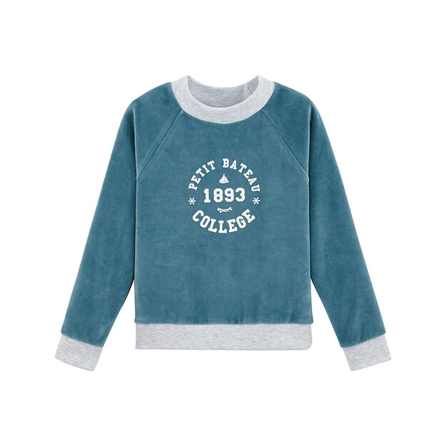 Sudadera ni&ntilde;a azul Mozaik