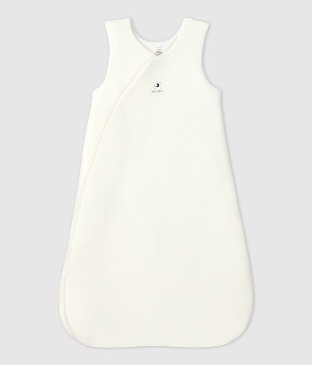 Saco de terciopelo de algod&oacute;n org&aacute;nico para beb&eacute; blanco