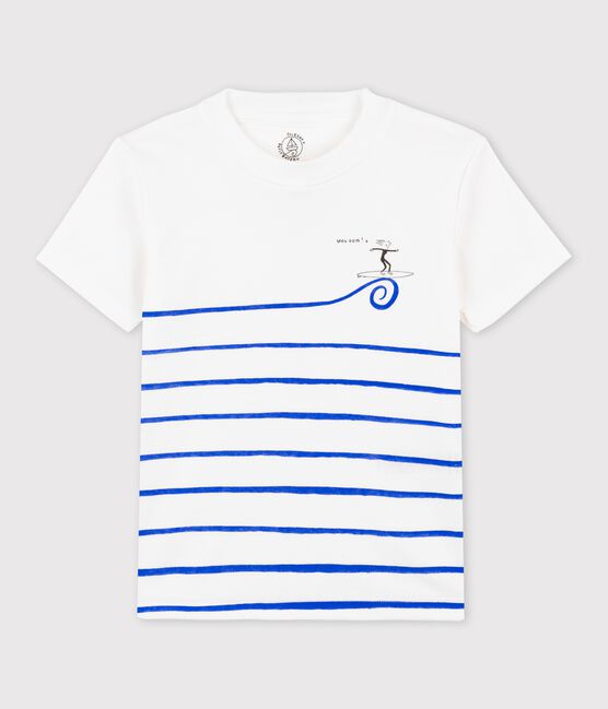 Camiseta de algodón orgánico de niño/niña blanco ECUME