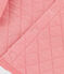 Cárdigan de tejido túbico acolchado de bebé rosa PAPAYE