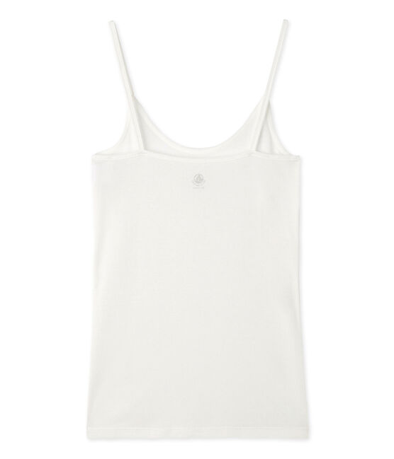 Camiseta de tirantes de mujer en algodón ligero blanco Lait