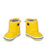 Exterior impermeable amarillo e interior de algodón milrayas.