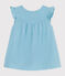 Vestido liso de algodón sin mangas para bebé azul AQUATIC