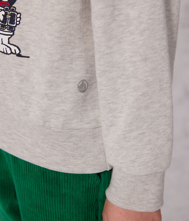 Sudadera de felpa para ni&ntilde;o/ni&ntilde;a gris