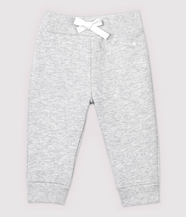 Pantal&oacute;n de felpa de beb&eacute; gris