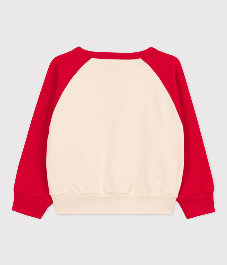 Sudadera de felpa para ni&ntilde;o/ni&ntilde;a rojo/crudo