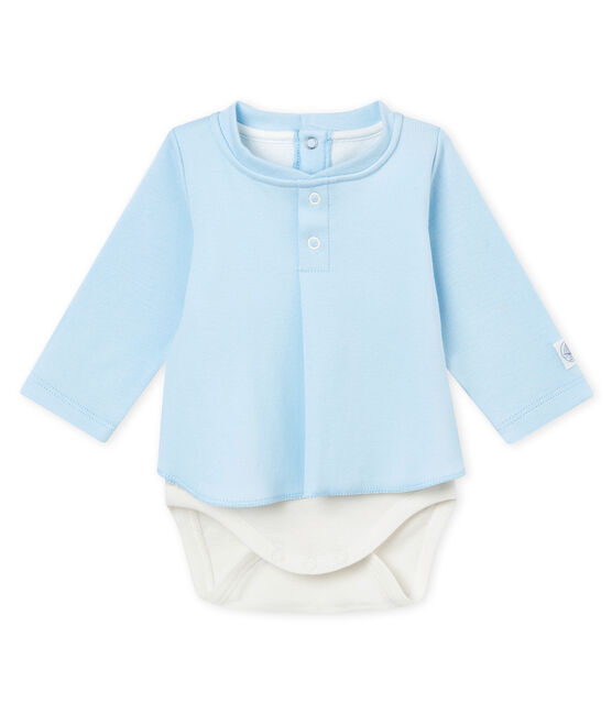 Body camiseta para bebé niño de manga larga azul FRAICHEUR