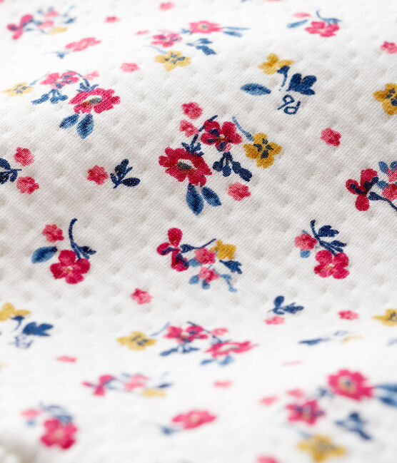 Vestido de manga larga para bebé niña blanco MARSHMALLOW/blanco MULTICO