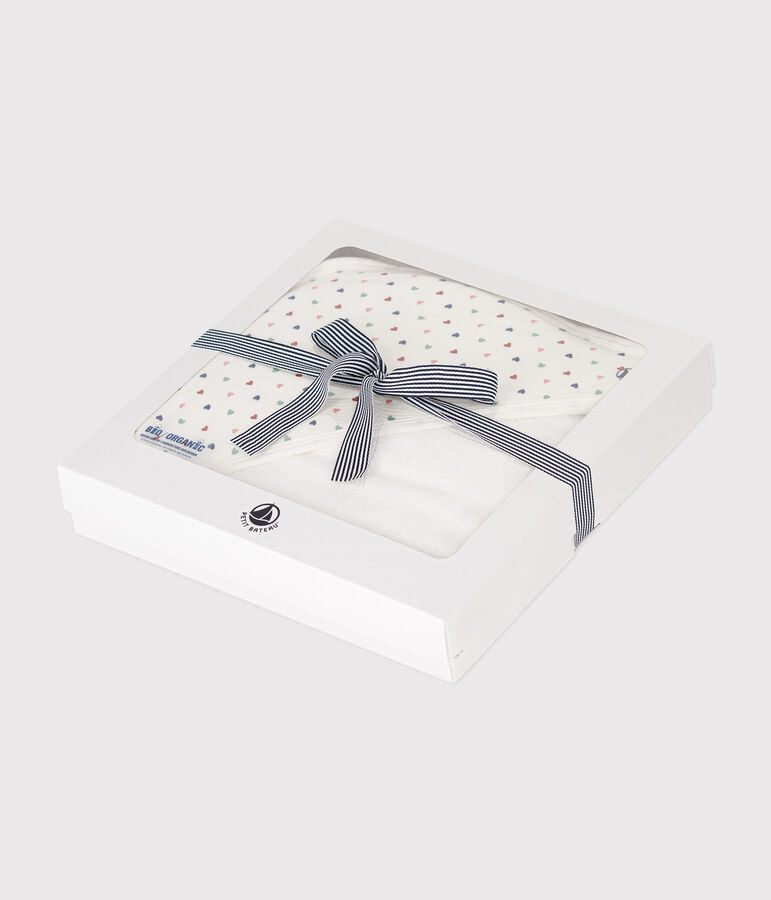 Capa de ba&ntilde;o de algod&oacute;n blanco MARSHMALLOW/blanco MULTICO