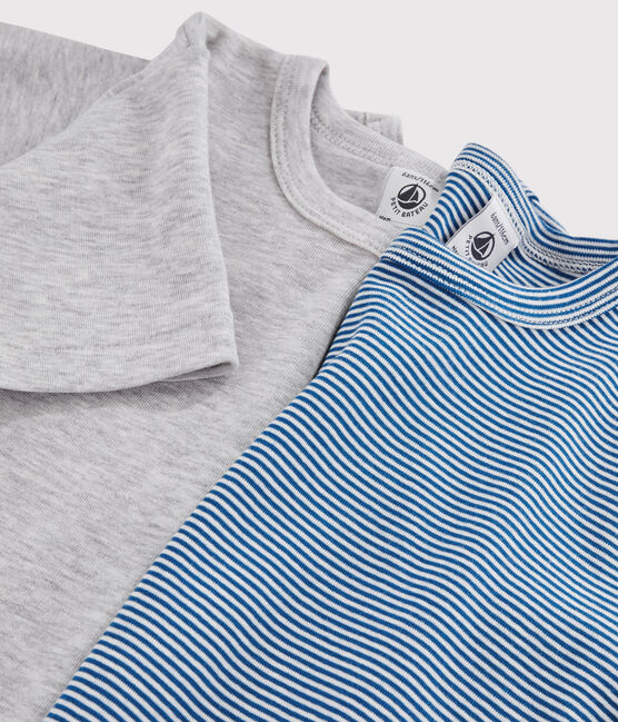 Juego de 2 camisetas de manga corta mil rayas de niño pequeño variante 1