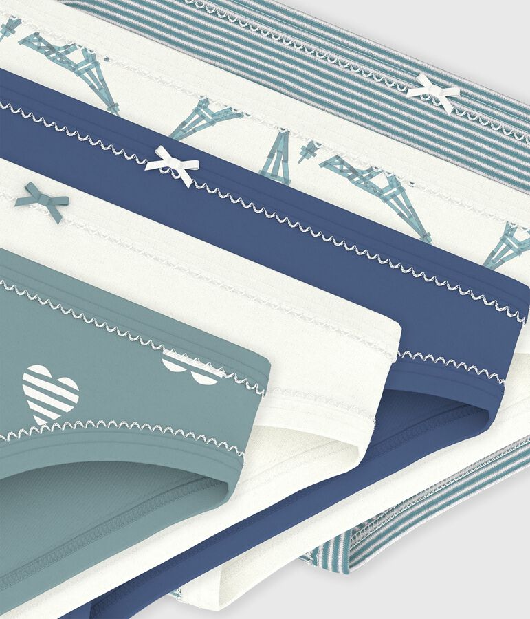 Juego de braguitas infantiles de algod&oacute;n estampado multicolor