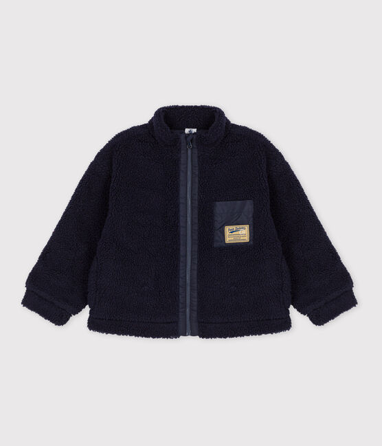Chaqueta infantil de sherpa azul SMOKING