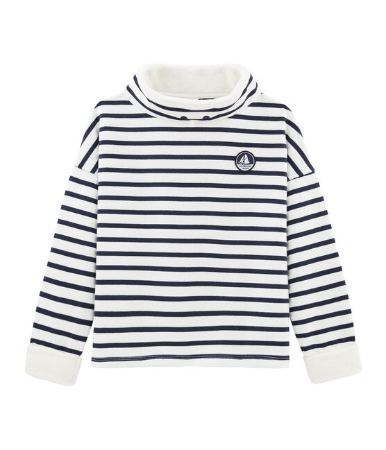 Sudadera de niño blanco MARSHMALLOW/azul SMOKING