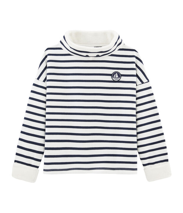Sudadera de ni&ntilde;o blanco/azul