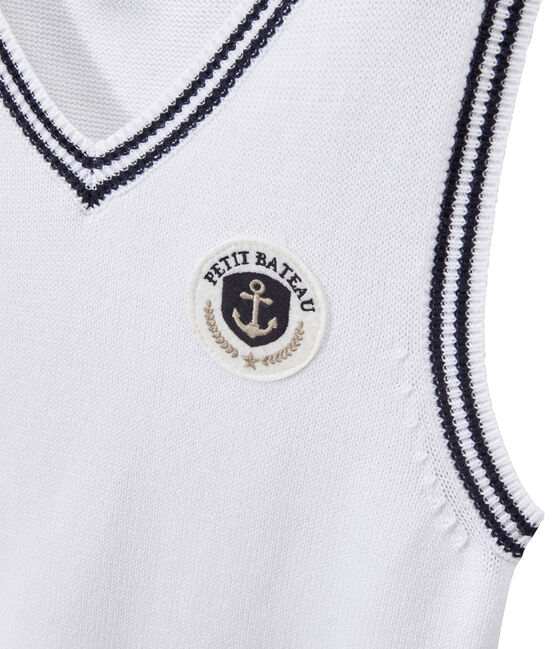 Chaleco con escudo para niño blanco MARSHMALLOW