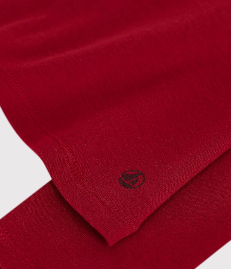 Camiseta de cuello alto Ic&oacute;nica de algod&oacute;n para mujer rojo