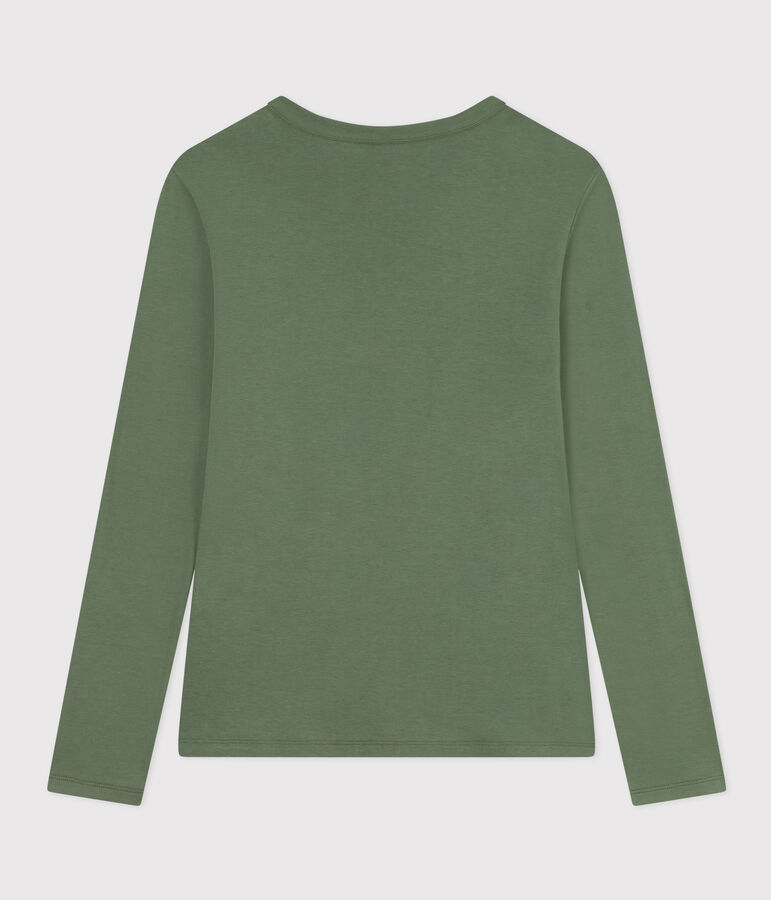 Camiseta L'ICONIQUE de algod&oacute;n con cuello redondo para mujer verde