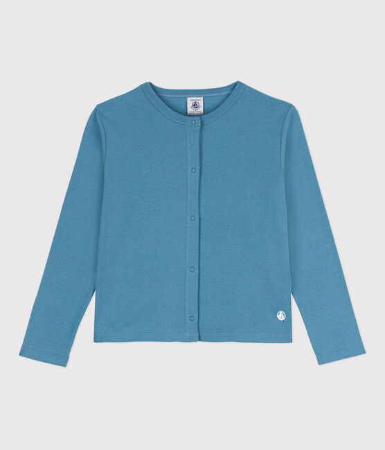 Cárdigan de algodón para niña azul LAVIS