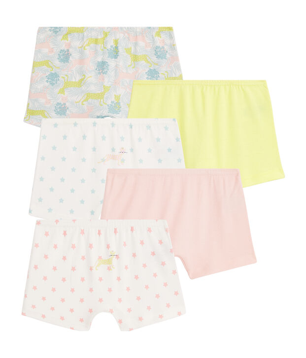 Juego de 5 culottes para ni&ntilde;a multicolor