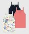 Juego de camisetas de tirantes infantiles de algod&oacute;n con estampado &Oacute;pera multicolor