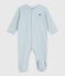 Pijama de algodón milrayas para bebé ADRIATIC/ MARSHMALLOW