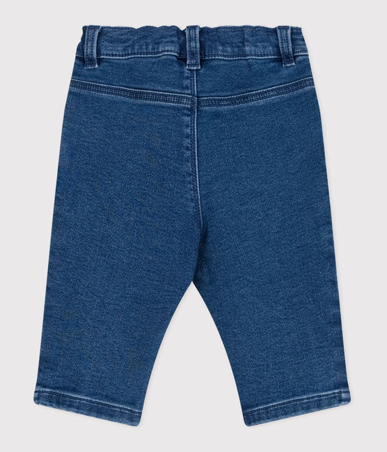 Pantalón de tejido vaquero con elastano para bebé azul BLEU DELAVE