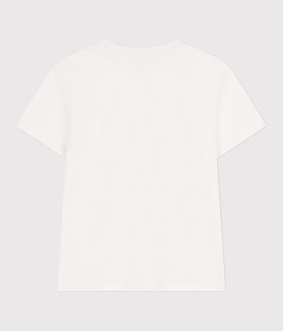 Camiseta Recta de algodón liso para mujer blanco MARSHMALLOW