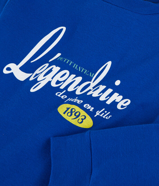 Sudadera de algodón de niño azul SURF