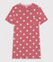 Camisón de manga corta con estampado de corazones para mujer rosa ROSEWOOD/ MARSHMALLOW