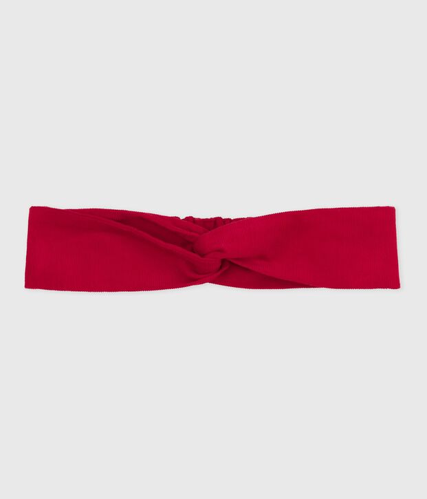 Diadema infantil de terciopelo rojo