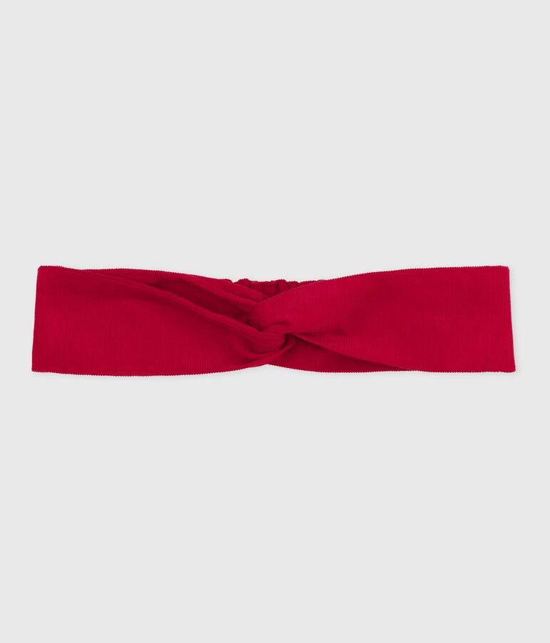 Diadema infantil de terciopelo rojo