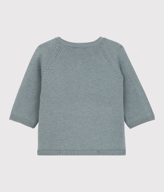 Cárdigan de ositos de bebé de tejido de punto de lana y algodón gris SEDUMBLUE