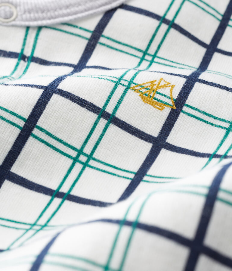 Pijama de t&uacute;bico para beb&eacute; ni&ntilde;o blanco/multicolor