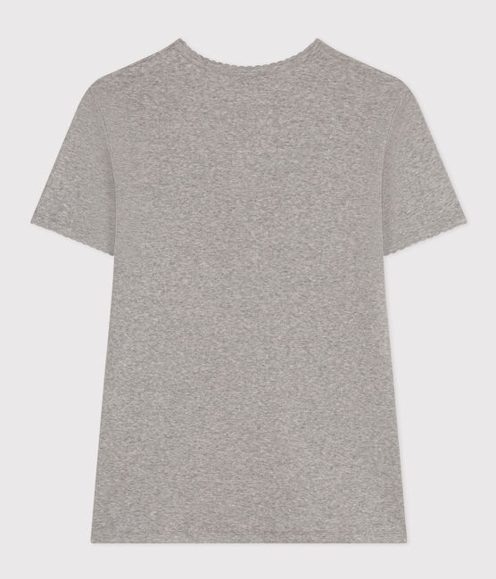 Camiseta L'ICONIQUE de algodón de punto «cocotte» para mujer gris CHATON CHINE
