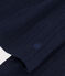 Camiseta lisa de manga larga de punto desagujado con cuello mao para mujer azul SMOKING